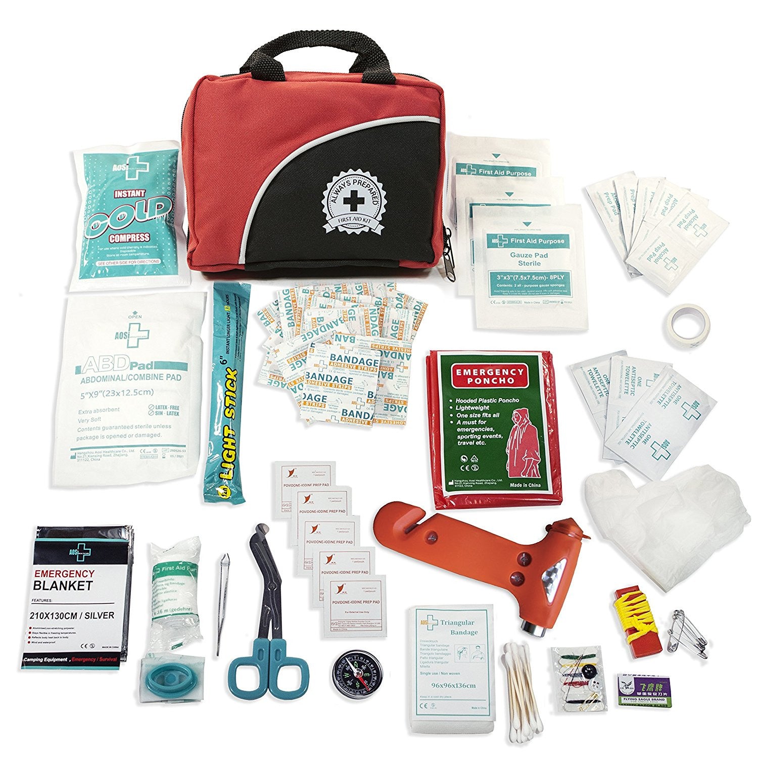 235Pcs Emergency Survival Kit and First Aid Kit Professional