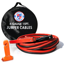 15ft 4 Gauge Jumper Cables with Storage Case